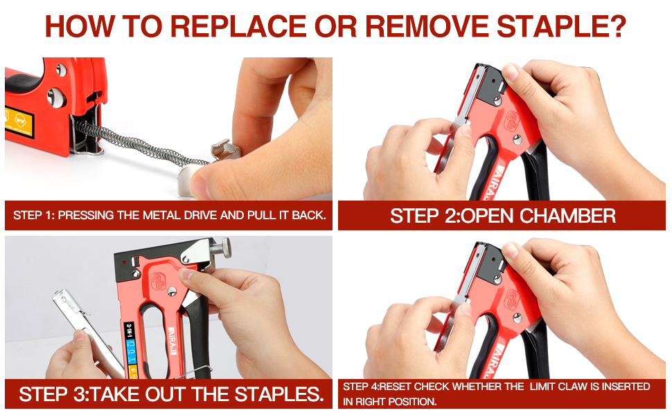 AIRAJ 3 in 1 Staple Gun with 2500 Staples (T/U/D Type),Sturdy Wood