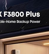 Anker SOLIX F3800 Plus Portable Power Station and BP3800 Expansion Battery, 7.68kWh, 6,000W AC Ou...