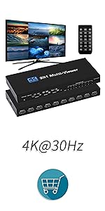 Amazon | ENBUER HDMI 画面分割器 9入力1出力 hdmi画面分割切替