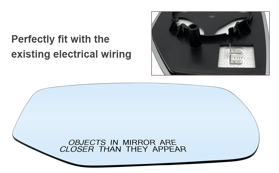 Passenger Right Side Heated Mirror Glass Replacement for