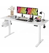 Monomi Electric Standing Desk, 63 x 28 inches Height Adjustable Ergonomic Home Office Sit Stand U...