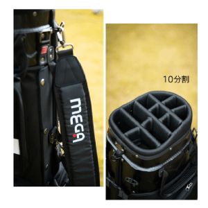 MEGA ゴルフ　キャディバッグ   ブラック megagolfsports_megagolf-cb-