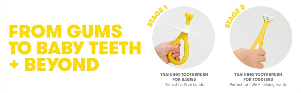 crecer conmigo sistema de cuidado oral, sin flúor, silicona suave, bebé y niño pequeño, cepillándose los dientes, bebé a