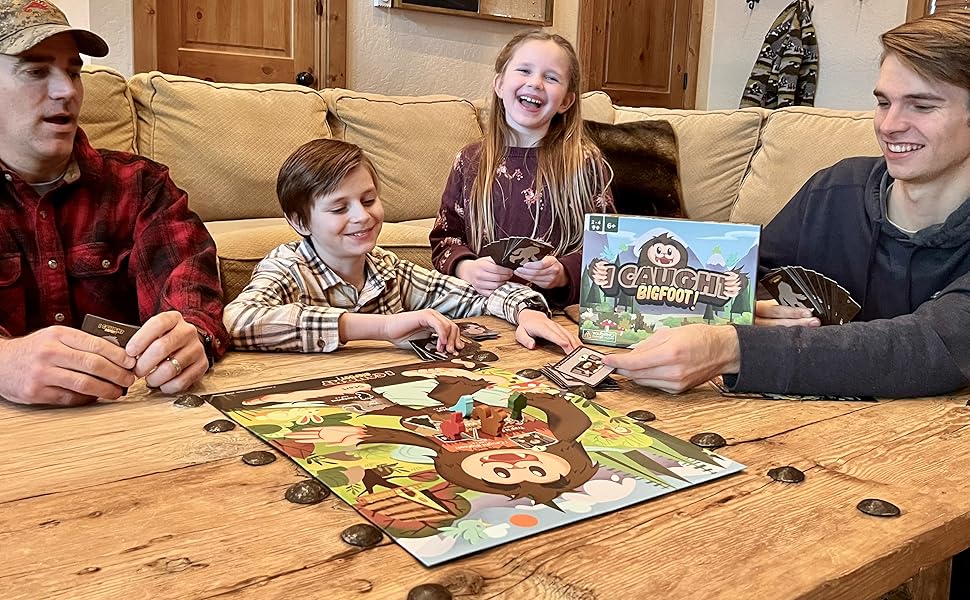 kids game, board game, family game, I caught bigfoot, kids board game