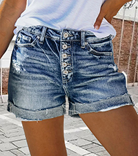 B09B9GY8SS Ripped Jean Shorts