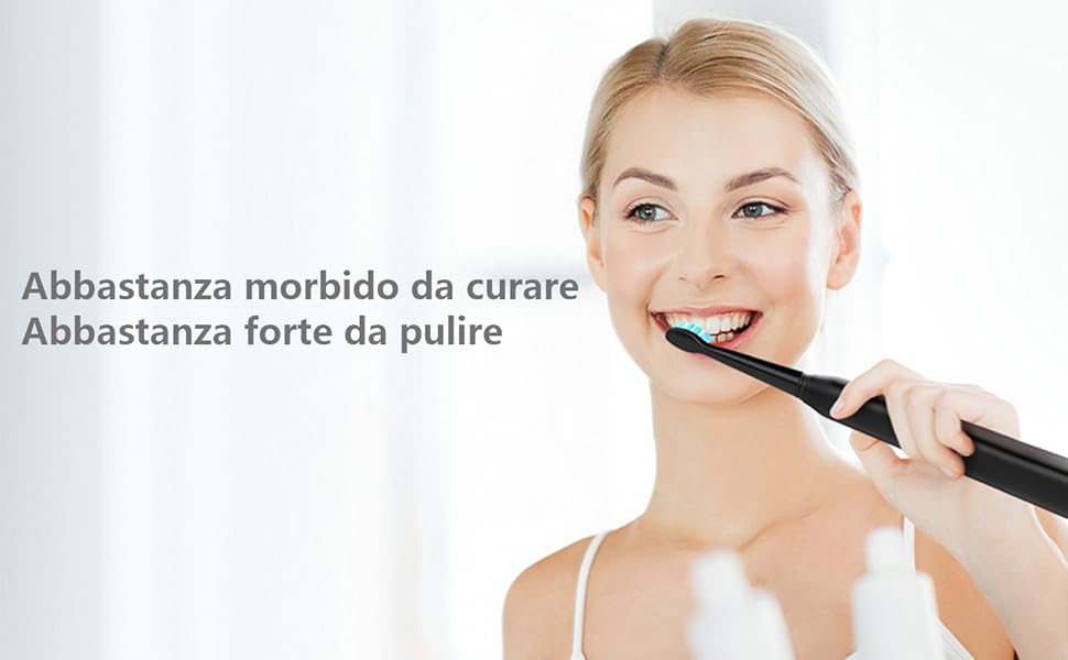 Spazzolino Elettrico Ultrasuoni, m MU Spazzolino Sonico con USB Ricaricabile, 4 Testine, 5 Spazzolino Elettrico Ultrasuoni, m MU Spazzolino Sonico con USB Ricaricabile, 4 Testine, 5