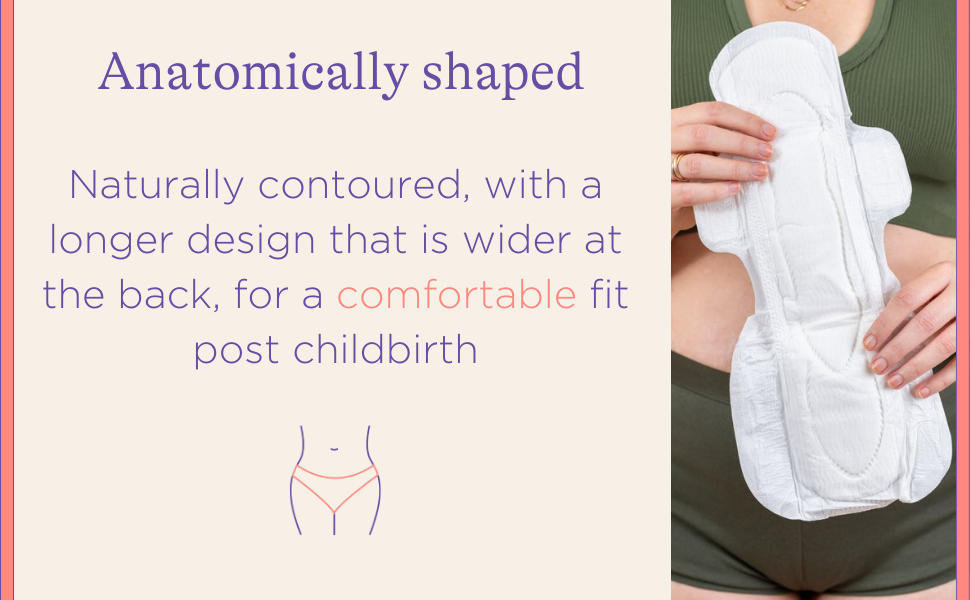 Lansinoh Maternity Pads After Birth Discreet & Absorbent 2+ Weeks Postpartum with Wings Pack