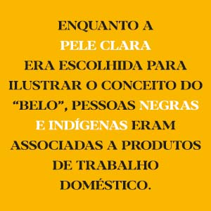 Pele clara escolhida para ilustrar o conceito de "belo"