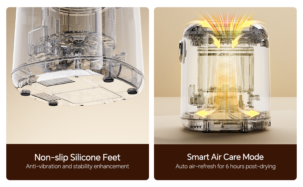 AHERO Fully Automatic Mini Washing Machine with Heated Wash, Spin Dry & Thermal Drying - 7L (1kg Capacity) Portable for Underwear, Socks, Baby Clothes 20 smart air care