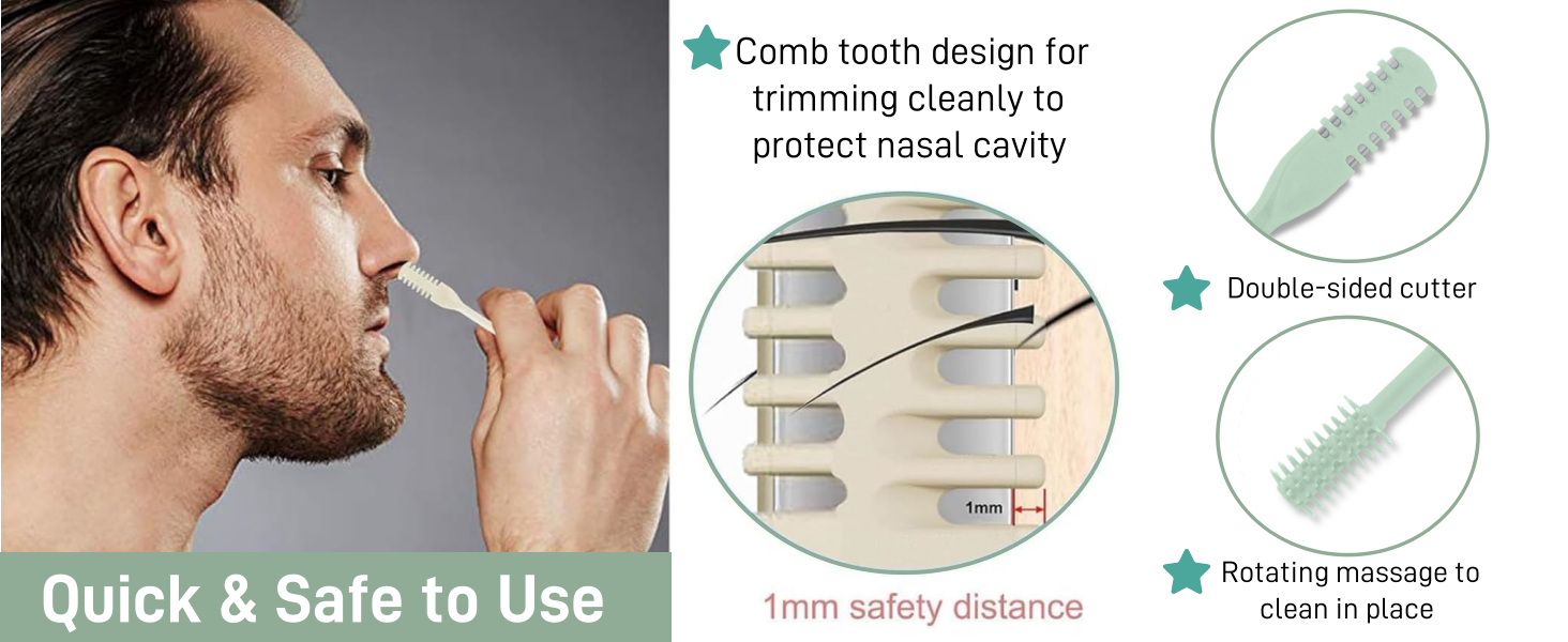 Double Sided Manual Removal Nose Hair Trimmer