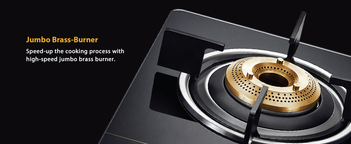 Prestige Euro Glass Top Gas Stove with Toughened Glass Top, Powder