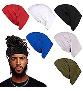 Leeven 6 Packs Sleep Cap Designed for Men with Natural Curly Wave Hair Dreadlock Cap Long Hair Dr...