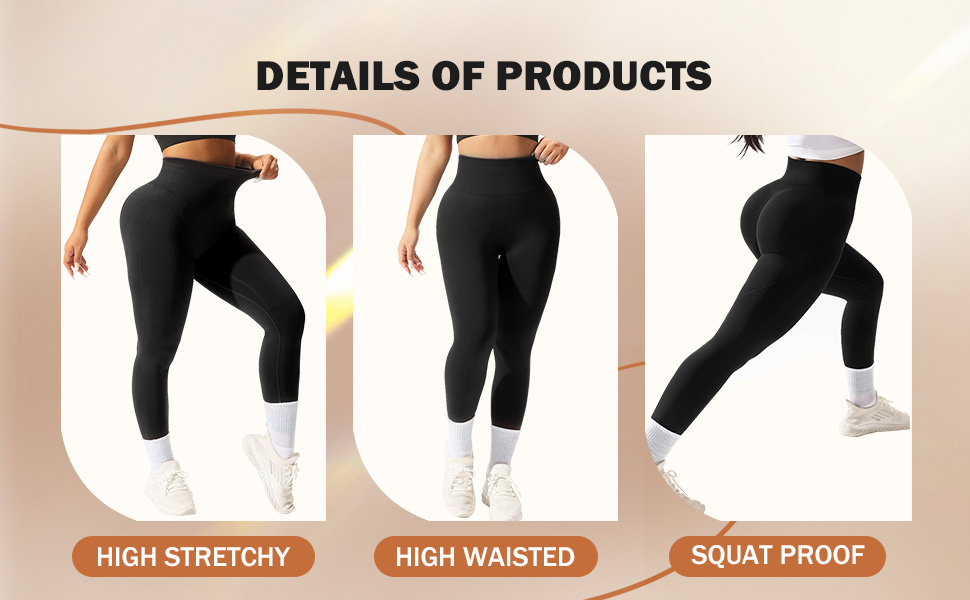 Seamless long sports leggings for women