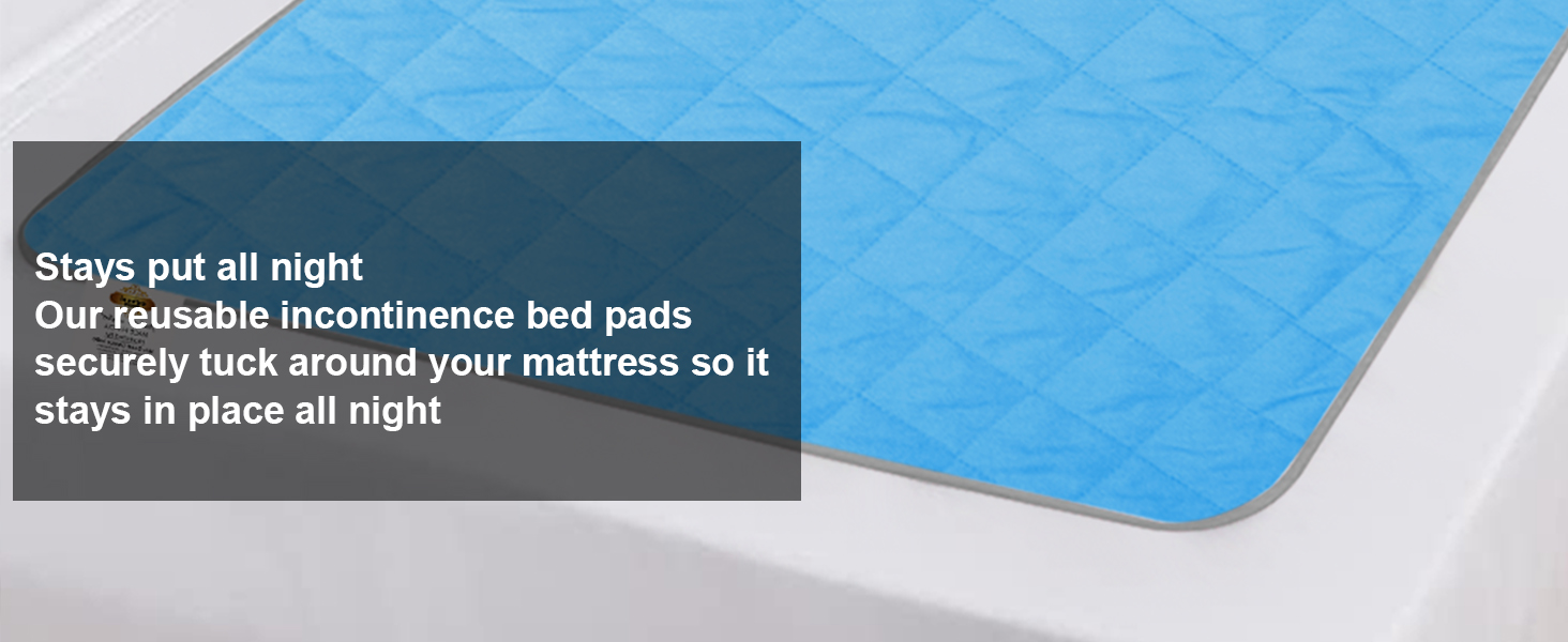 ADBENI HOME Quilted Cotton Waterproof Bed Pad for Elderly, Adults & Kids