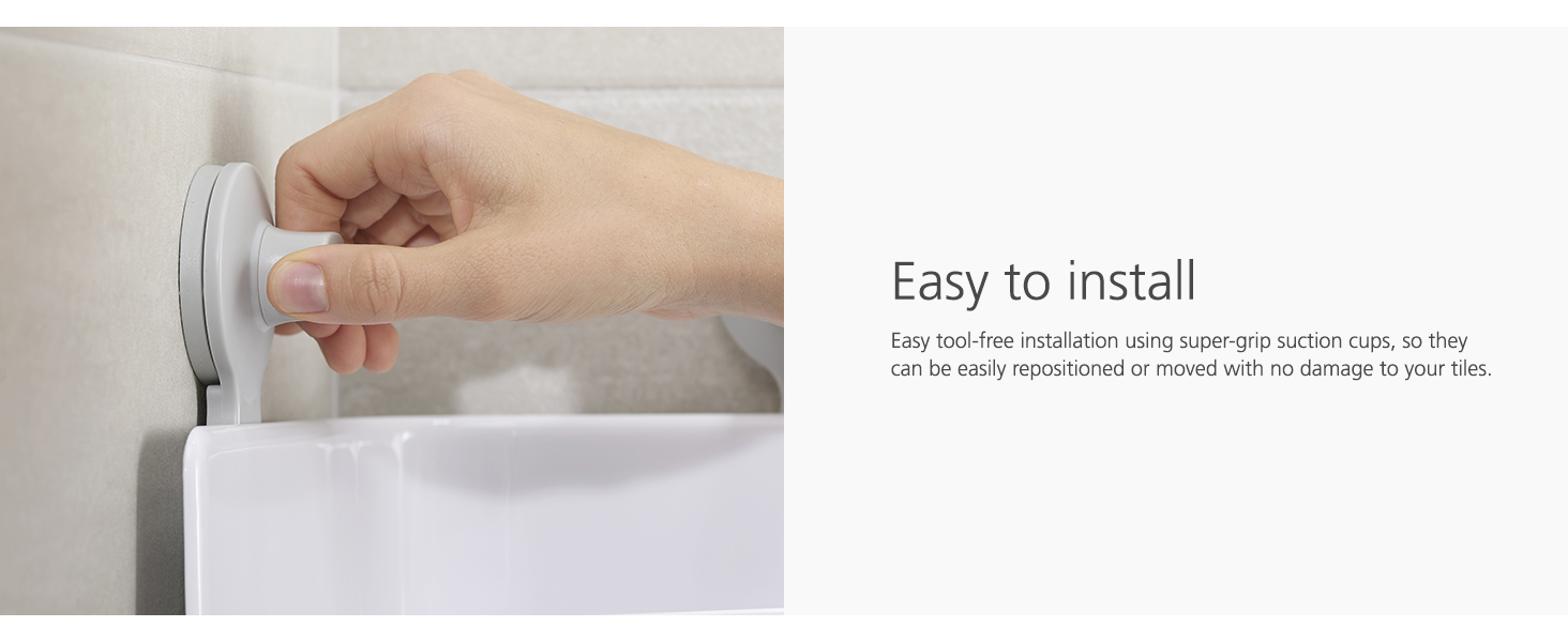 Joseph Joseph EasyStore SelfDraining Corner Shower Caddy with Mirror White Amazon.co.uk