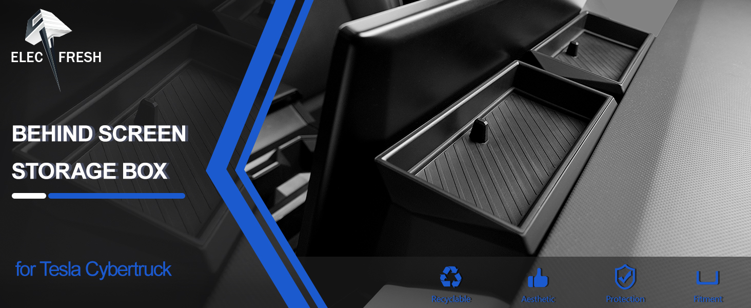 ELECFRESH Center Console Organizer Behind Screen Storage