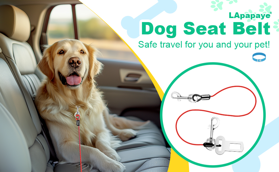 2 Pieces Dog Car Belt, Dog Car Safety Belt, 80 cm Safety Belts for Dogs, Bite Resistant PVC for All Bodies Dogs Accessories (Blue+Red) 12 inturon coche perro