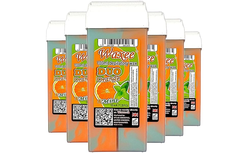 6pcs Orange and Mint.