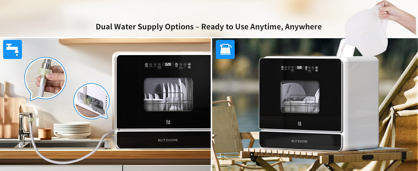 Dual Water Supply Options – Ready to Use Anytime, Anywhere