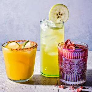 Photo of three Booze-Free Drinks