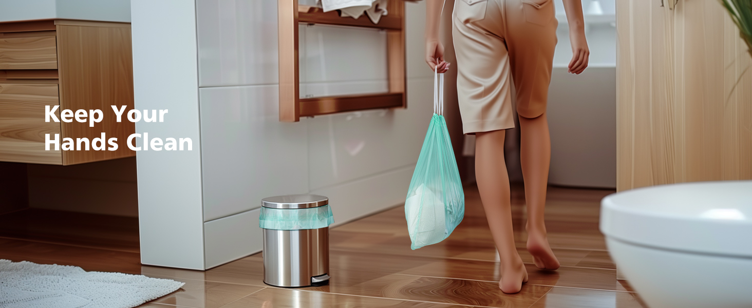 2.6 gallon trash bags drawstring