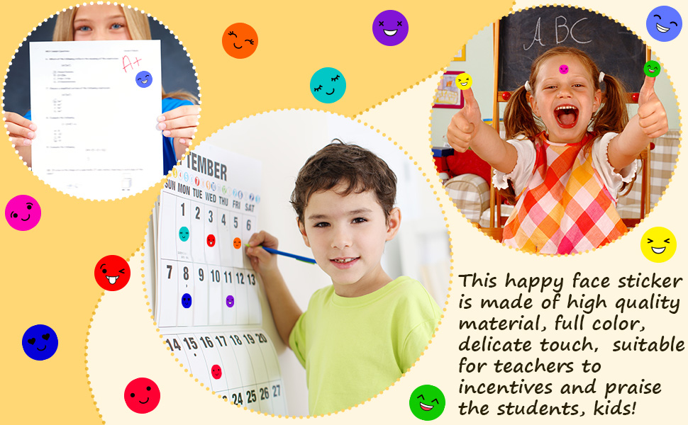 happy face sticker for kid