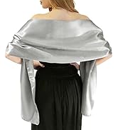MLMW Shawls and Wraps for Evening Dresses Satin Shawl Wraps for Women Extra Long Wedding Shawls f...