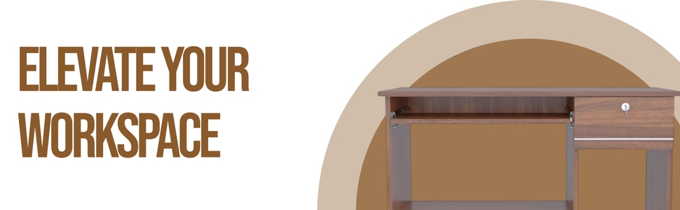 Bingo Engineered Wood Study Table | Multi-Purpose Study Table | Computer Table for Students | Office Table with 1 Drawers | Desk for Work from Home | 1 Year Warranty - Leon Teak 29 2