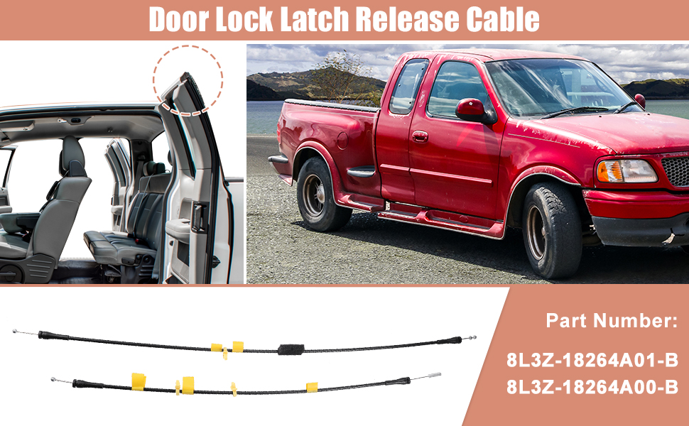 Amazon.com: X AUTOHAUX 2 Pcs Door Latch Release Cable for Ford