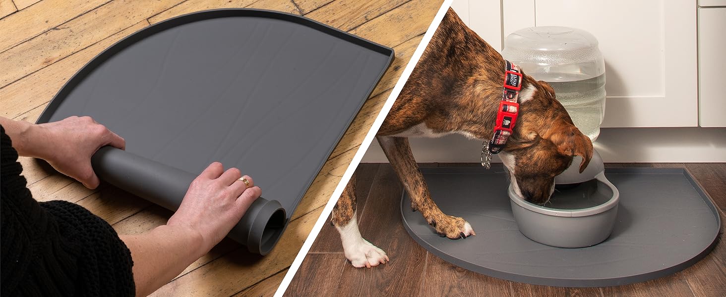 Leashboss Fountain Mat, Silicone Water Mat Designed for Pet Fountains, Dog Gravity