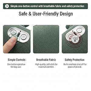 Simple one-button control on the shiatsu neck massager.