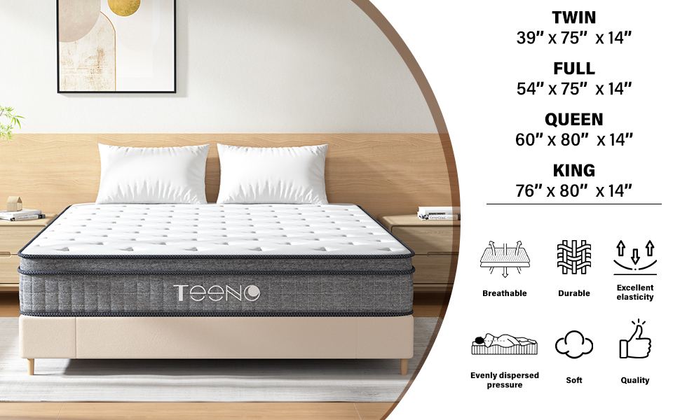 14 inch memory foam mattress