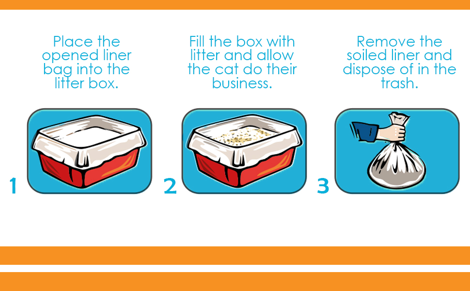 Houseables Litter Box Liners, Cat Pan Bags, 30 Pk, 37”x 18”, Unscented, Jumbo Size w