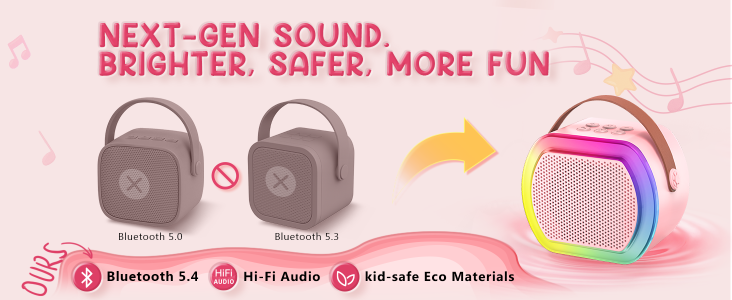 High Quality HiFi Sound Karaoke Machine with Bluetooth for Kids