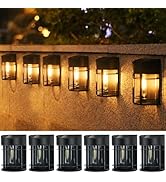 nipify - 6 apliques solares de exterior, luz solar LED exterior IP65 impermeable para exteriores