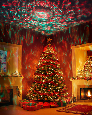 Projecting galaxy light under the Christmas tree