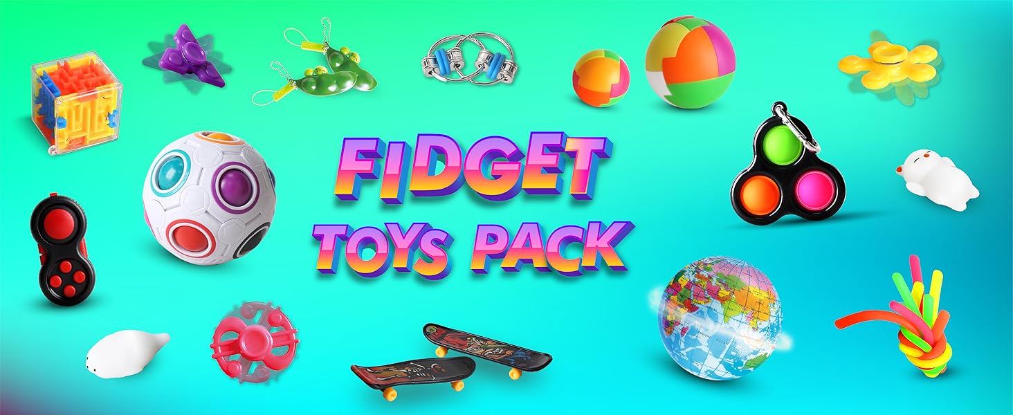 Fidget Toys Box for Girls Boys, FunKidz Fidget Pack for