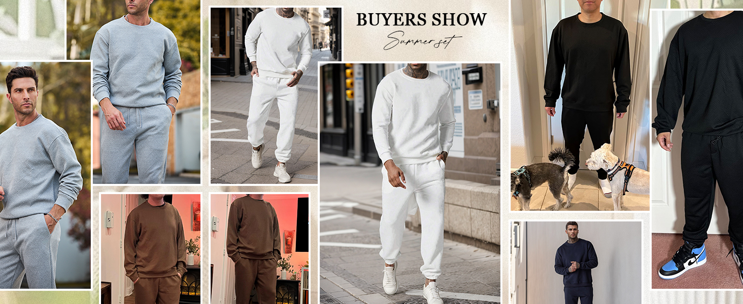 buyers show of mens 2 piece outfits