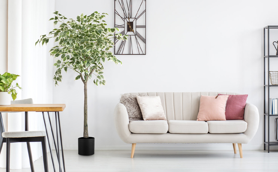 5Ft Ficus Tree Artificial Plants for Home Decor Indoor Fake