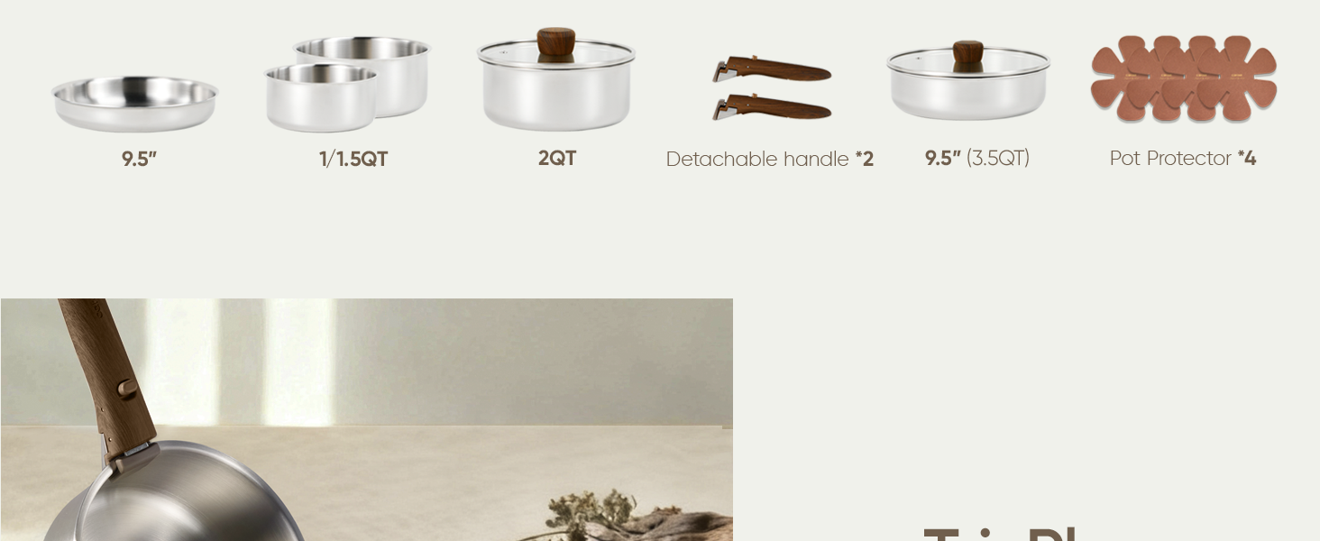 Tri-Ply Stainless Steel