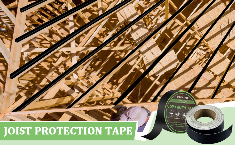 OPERMAXER Deck Joist Tape, 15/8" x 50' Deck Flashing Tape