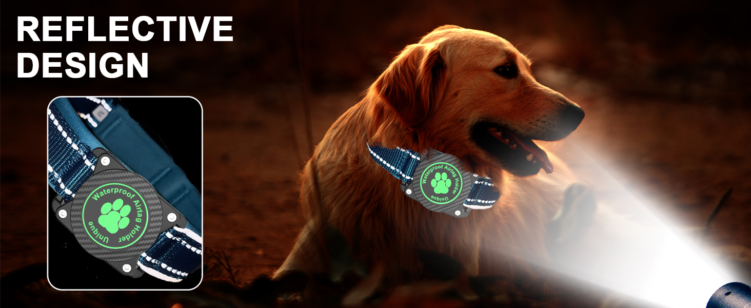 dog collars with airtag holder