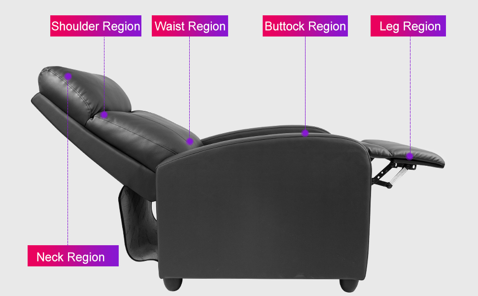 black recliner zonzio