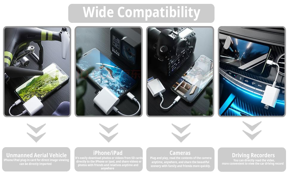 (Apple MFi Certified) Lightning to SD Card Camera Reader