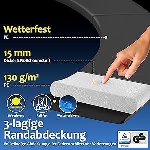 KESSER® Belastbaren Trampolin Outdoor Kinder trampelt bis 150 kg | Sicherheitsnetz & Montagezubehör inklusive | Gartentr 96f99eb3 F38d 40aa 8a26 5d501b5da0fb. CR0,0,3000,3000 PT0 SX300 V1