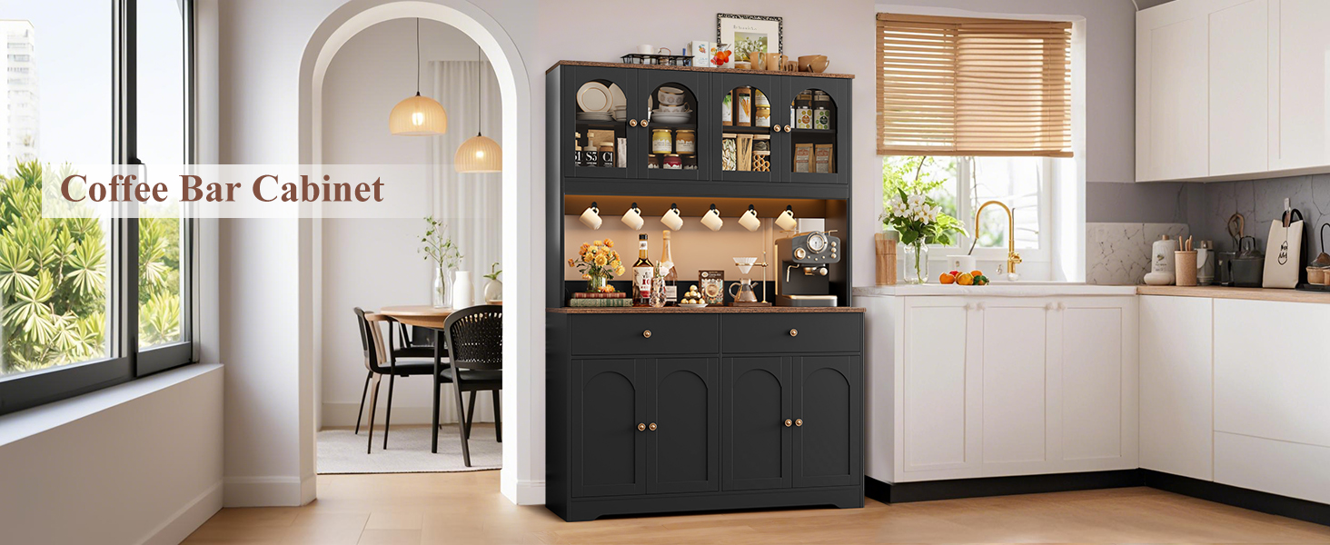 coffee bar with led lights