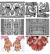 Henna tattoo kit,Indian Temporary Tattoo Stencils Glitter Airbrushing Diy Henna Tattoo Stencils H...