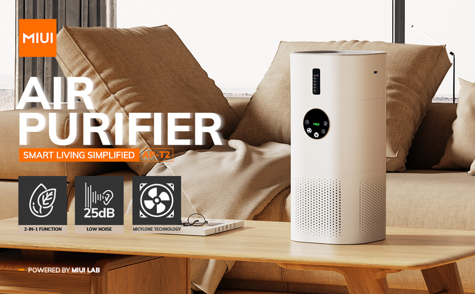 MIUI Air Purifiers 3Stage Smart Air Purifyer for Bedroom Home, With
