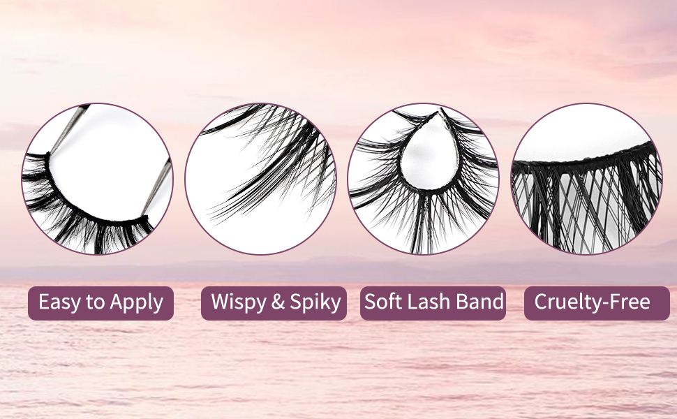 clear band lashes