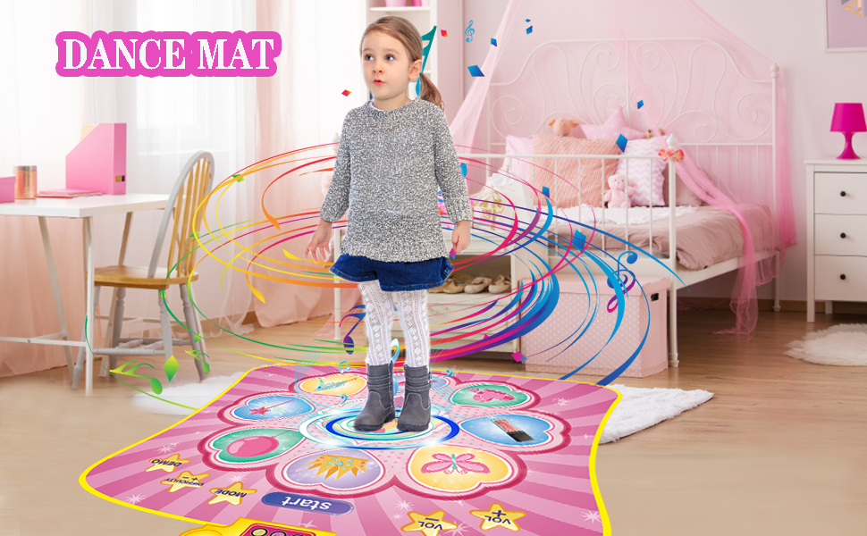 Dance Mat Girls Toys 310 Light Up Dancing Pad Game with 8 Modes Christmas